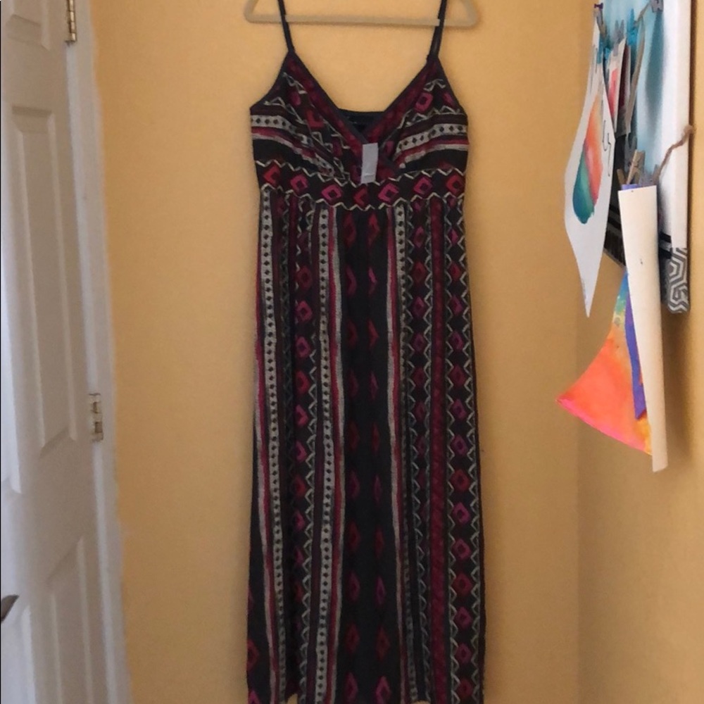 A beautiful long summer dress. Lane Bryant.